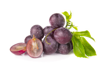 Wall Mural - Grapes on a white background