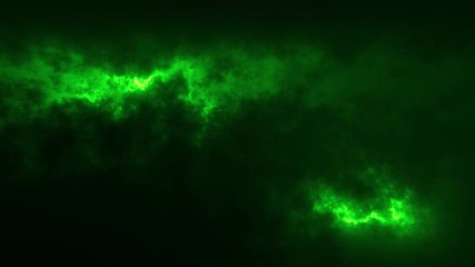 Wall Mural - Green Sci-Fi Sky Clouds Loopable Motion Graphic Background