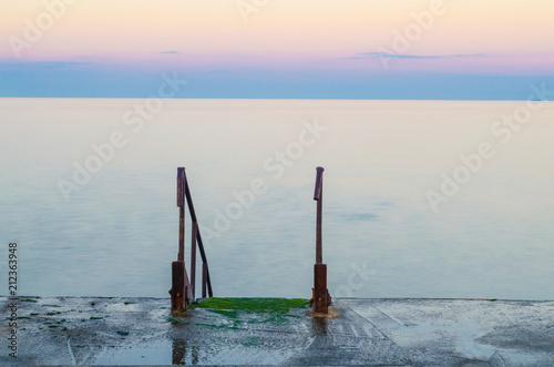 Photographie Seascape during the sunset in the Odesa of Ukraine