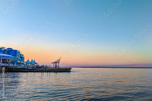 Photographie Seascape during the sunset in the Odesa of Ukraine