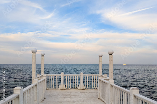 Photographie Seascape during the sunset in the Odesa of Ukraine