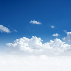 Blue sky and clouds