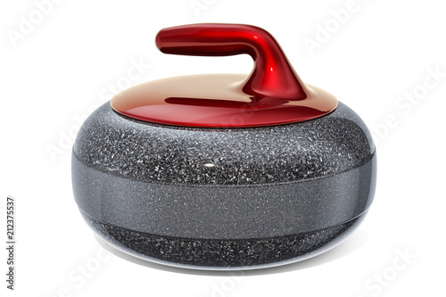 Fotografía Curling Stone closeup, 3D rendering
