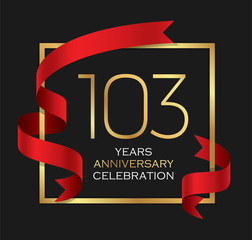 103rd years anniversary celebration background