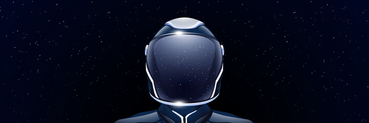 Wall Mural - wide image of spaceman