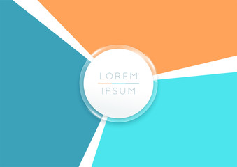 Poster - Vector 3 Step 3d Infographic Page Segments Template
