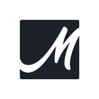 Creative m letter vector logo design. Monogram vector sign. Character logotype symbol. Icon design