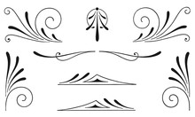 Vintage Calligraphic Decoration Elements Set #isolated #vector - Dekoration Elemente Verzierungen Set