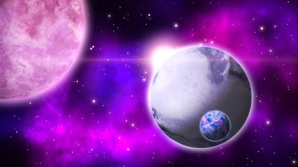 Wall Mural - Space landscape. Loop.
