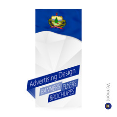 Wall Mural - Vector abstract banner template for US state Vermont.