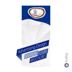 Wall Mural - Vector abstract banner template for US state Virginia.