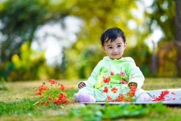 Wall Mural - Indian cute baby boy