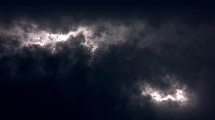 Wall Mural - White Sci-Fi Sky Clouds Loopable Motion Graphic Background