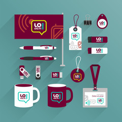 Corporate identity template and promotional gifts