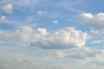 Wall Mural - clouds in clear sky, blue sky, white clouds, texture, background