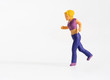 © photology1971 - Miniature woman in colorful sportswear out jogging