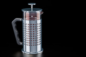 Poster - French Press Coffee, 3D rendering