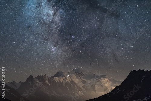 Ciel étoile à Chamonix Acheter Cette Photo Libre De Droit