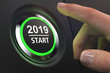 Button 2019 Start - LED grün - Hand