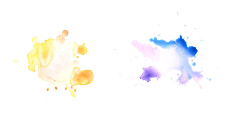 Wall Mural - Watercolor drop stain isolated