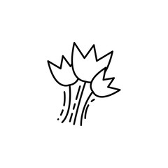 Poster - flowers icon. Element of make up and cosmetics icon for mobile concept and web apps. Outline dusk style flowers icon can be used for web and mobile