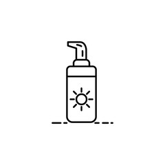Poster - sunscreen icon. Element of make up and cosmetics icon for mobile concept and web apps. Outline dusk style sunscreen icon can be used for web and mobile