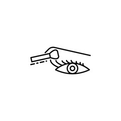 Poster - shadows on the eyes icon. Element of make up and cosmetics icon for mobile concept and web apps. Outline dusk style shadows on the eyes icon can be used for web and mobile