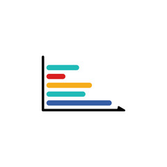 Poster - colored Infographic bar chart illustration. Element of business chart for mobile concept and web apps. Infographic bar chart can be used for web and mobile