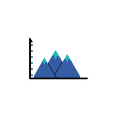 Poster - colored Infographic mountain chart illustration. Element of business chart for mobile concept and web apps. Infographic mountain chart can be used for web and mobile