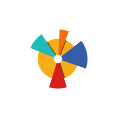 Poster - colored Infographic pie chart illustration. Element of business chart for mobile concept and web apps. Infographic pie chart can be used for web and mobile
