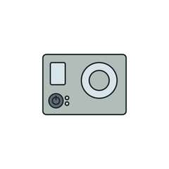 Poster - hand video camera icon. Element of technology icon for mobile concept and web apps. Field outline hand video camera icon can be used for web and mobile. Premium icon