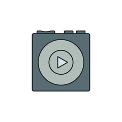 Poster - portable music speaker icon. Element of technology icon for mobile concept and web apps. Field outline portable music speaker icon can be used for web and mobile. Premium icon
