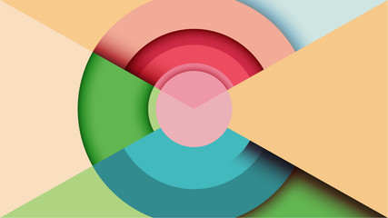 Aufkleber - Geometric circle shapes abstract background.Vector illustration.