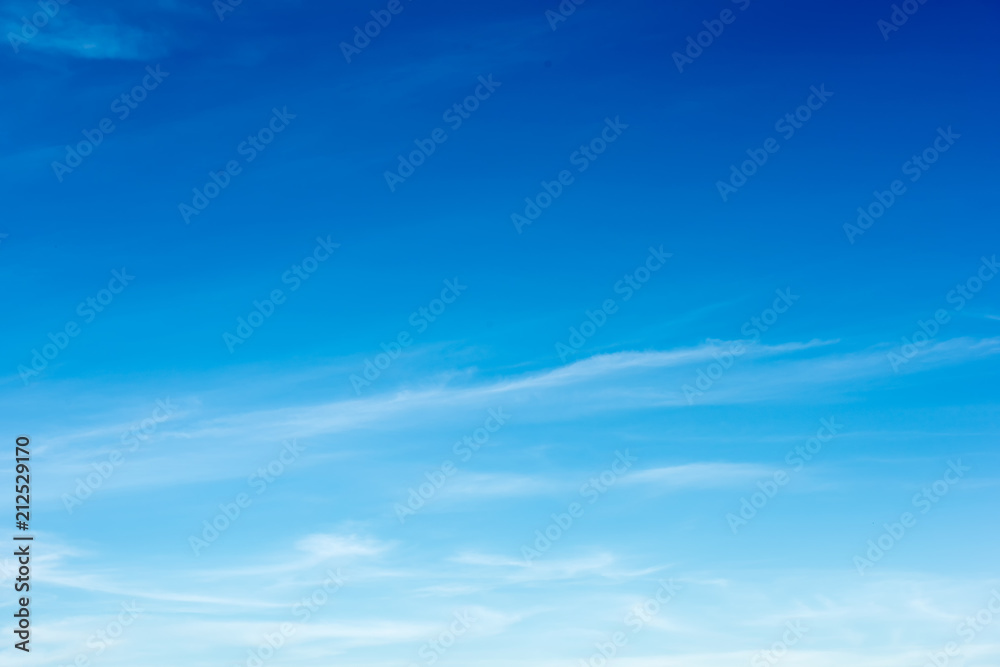 Colorful Beautiful blue sky with cloud formation background - obrazy, fototapety, plakaty 