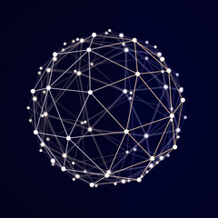 Abstract circle connection line background