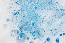 Soap Foam With Bubbles Macro Background