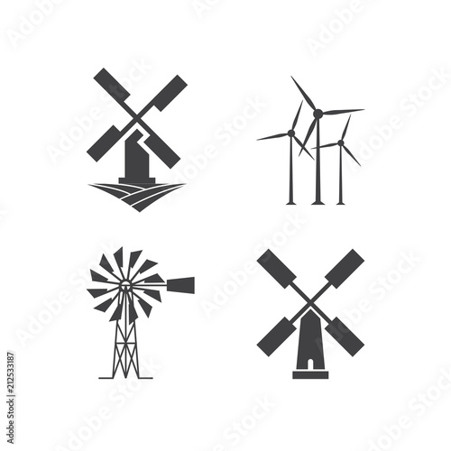 Fotografía Windmill logo design template