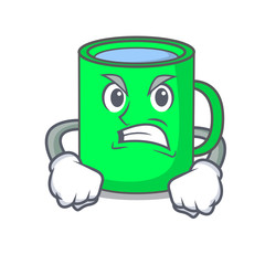 Sticker - Angry mug mascot cartoon style