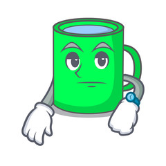 Poster - Waiting mug mascot cartoon style