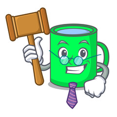 Poster - Judge mug mascot cartoon style