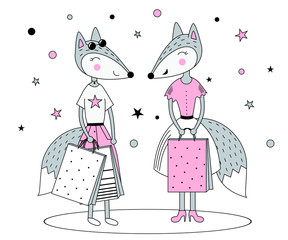  Fox girlfriends on shopping