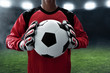© fotokitas - Soccer goalkeeper holding soccer ball