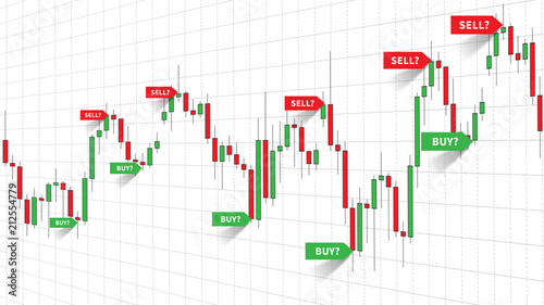 Forex Trade Signals Vector Illustration Buy And Sell Signals - 