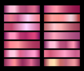 Wall Mural - rose gold vector foil texture gradients