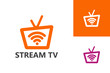 Stream Television Logo Template Design Vector, Emblem, Design Concept, Creative Symbol, Icon