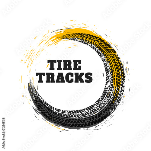 Cuadros en Lienzo tire track in circle style