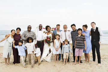 African American couple's wedding day