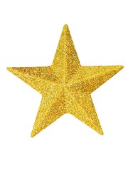 Wall Mural - Gold Christmas star on white