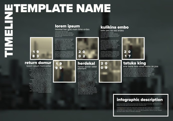 Aufkleber - vector infographic timeline template with photos