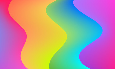 Wall Mural - Colorful wavy abstract background.